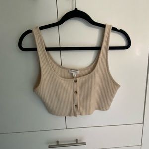 Topshop cropped button up- fits Size M